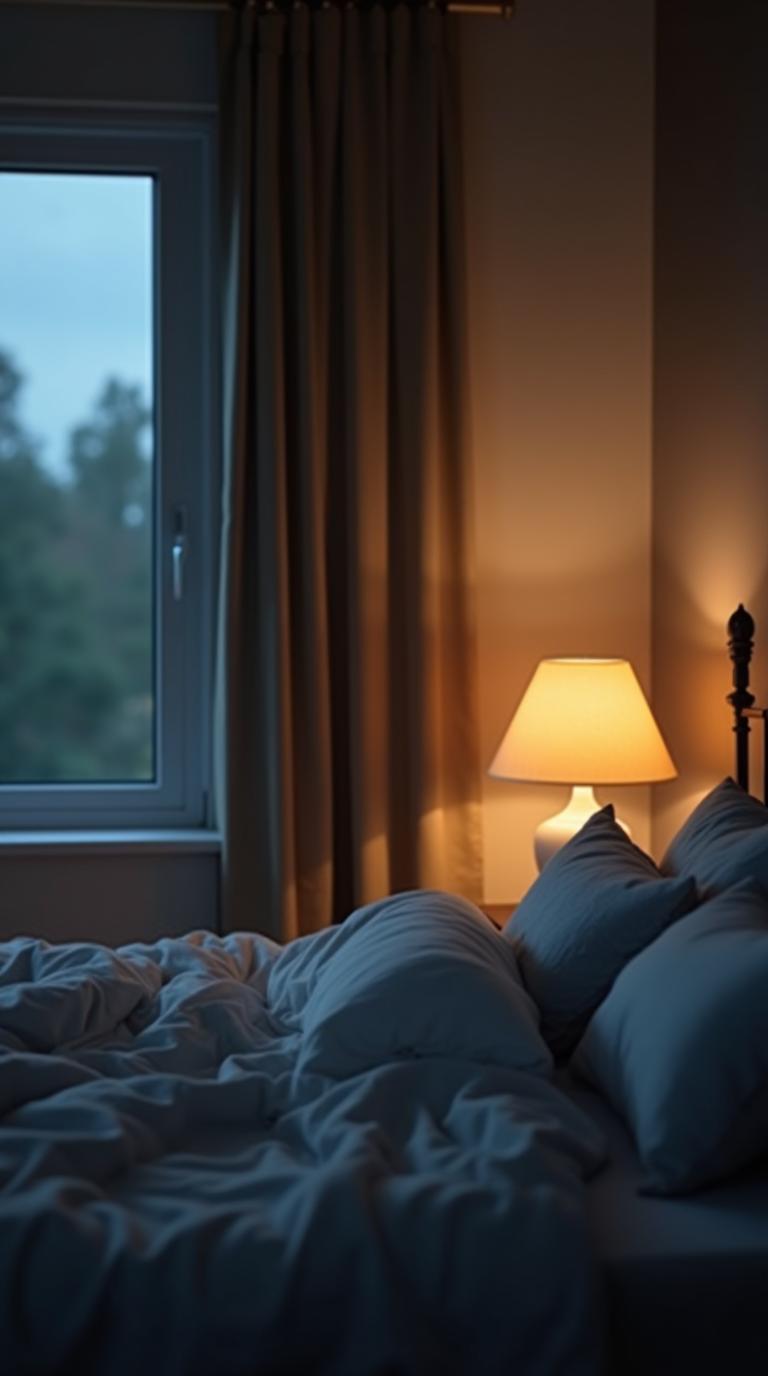 A calm bedtime routine scene with soft light and simple wind-down cues before sleep for Everleigh Hypnosis readers in Dayton, OH.