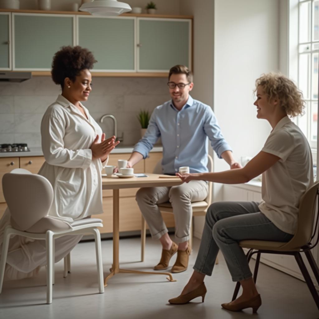 A supportive next-step consultation scene for someone asking about hypnosis and weight-related habits for Everleigh Hypnosis readers in Dayton, OH.