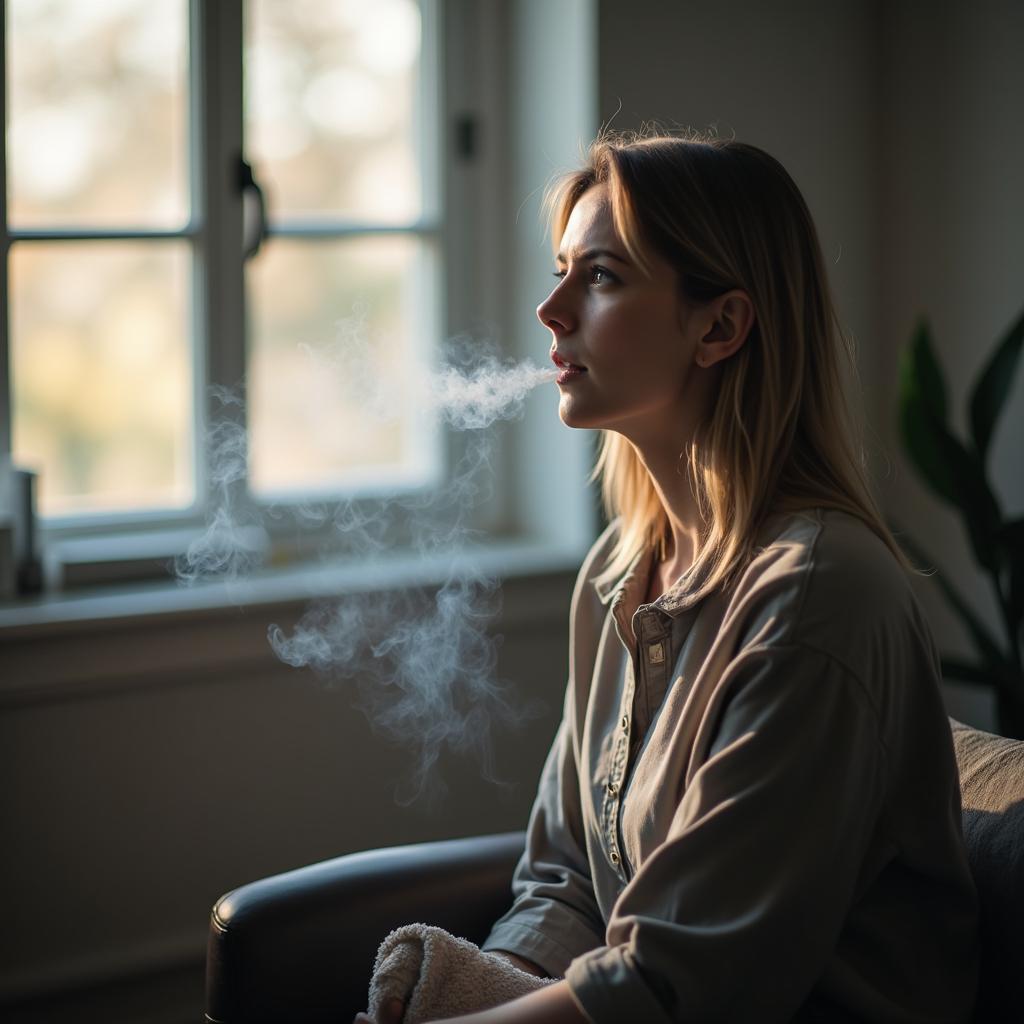 A calm next-step planning scene for someone considering hypnosis support for smoking or vaping habits. Created for Everleigh Hypnosis readers in Dayton, OH.