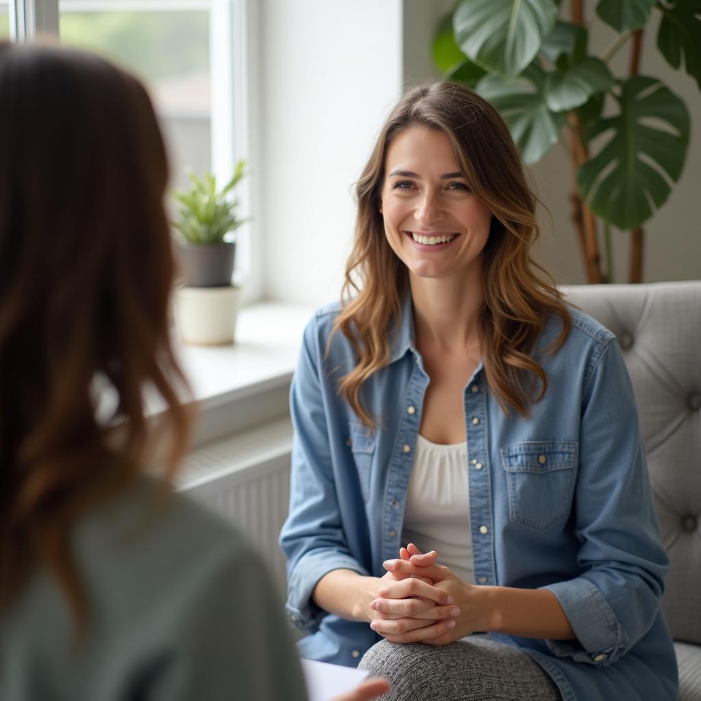 A clear next-step scheduling scene for someone deciding what to ask before booking hypnosis for Everleigh Hypnosis readers in Dayton, OH.
